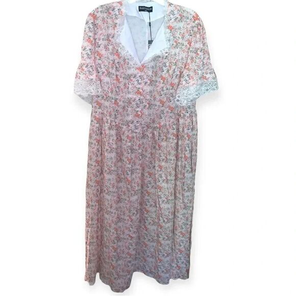 Scarlet Darkness floral lace trim maxi dress - Picture 1 of 5